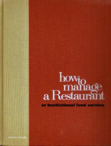 how to manage a Restaurant or Institutional food service HB