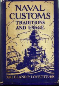 NAVAL CUSTOMS :: Traditions and Usage :: 1942 HB w/ DJ