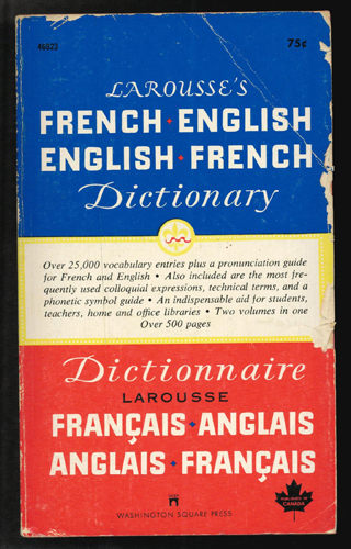 LAROUSSE's FRENCH-ENGLISH ENGLISH-FRENCH Dictionary 1970