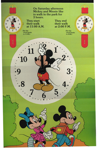 Walt Disney's MICKEY MOUSE CLOCK Book 1988 HB Pic 2