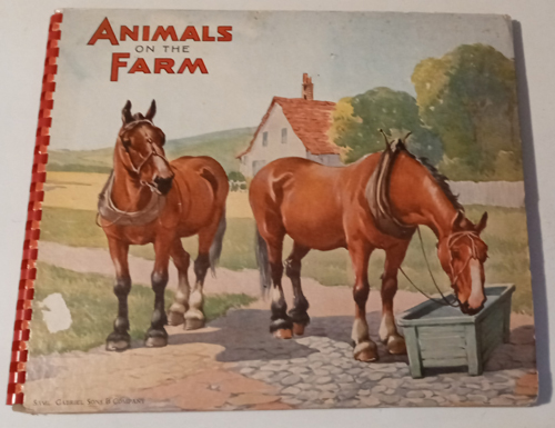 ANIMALS ON THE FARM 1946 Oversized Picture HB Pic 1