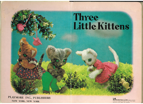 Lot of 2: Tiny 3-D Book Series: THREE LITTLE KITTENS & LITTLE RED RIDING HOOD Pic 2