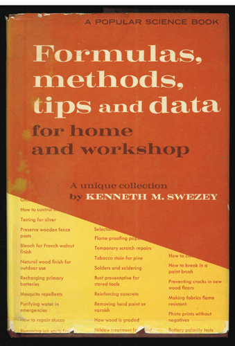 Formulas, methods, tips and data for home and workshop 1973 HB w/D Pic 1