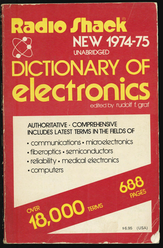 Radio Shack 1974-75 DICTIONARY OF electronics
