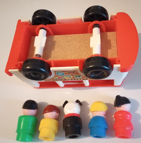 Fisher Price Mini-Van #141 with all 5 correct Little People Pic 4