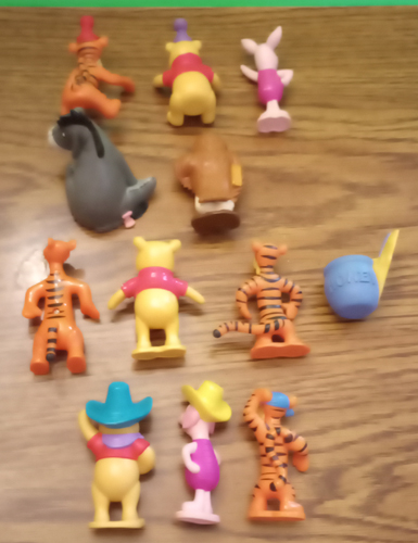 Lot of 12 Winnie the Pooh rubber PVC cake topper figures Pic 6