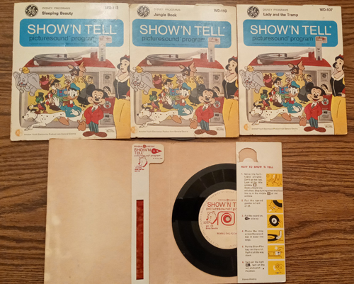 LOT of 6: Show N Tell Disney Records and Film Strips Pic 1