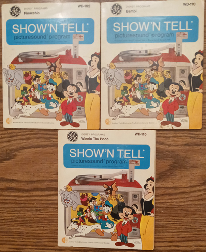 LOT of 6: Show N Tell Disney Records and Film Strips Pic 2