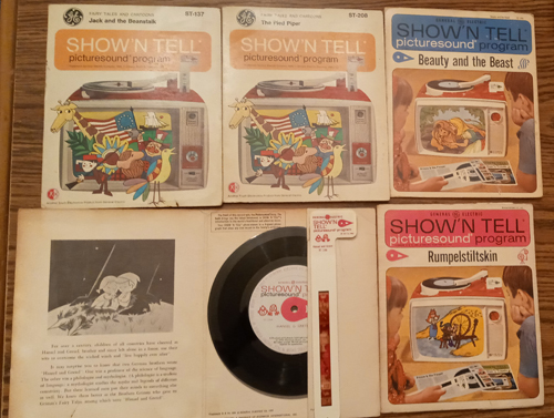 LOT of 9: Show N Tell Fairy Tales and Cartoons Records and Film Strips Pic 2