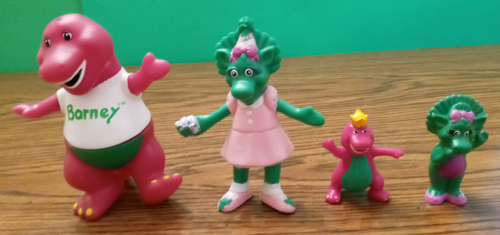 Lot of 4 Barney Baby Bop Dinosaur PVC Figures - 1993 Pic 1