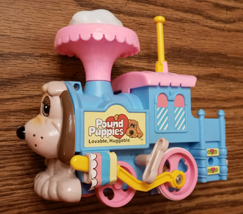 Pound Puppies Windup Getaway Railroad Train with Box - 1980's Pic 3