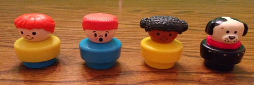 LOT of 8: Fisher Price Chunky Little People and 2 Cars Pic 1