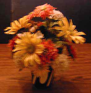Artificial Flowers with Art Nouveau Vase Pic 1