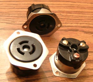 Lot of 3: HUBBELL Stainless Steel Flanged Twist-Lock Receptacles Pic 1