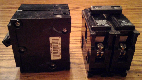 Lot of 2: Crouse Hinds 20A 2 Pole Circuit Breakers Pic 2