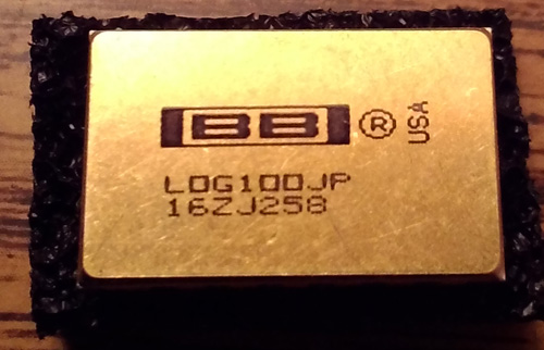 Burr Brown LOG100JP <br> Logarithmic and Log Ratio Amplifier