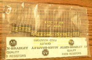 25: Allen Bradley RCR32G154JS : 1W 150K Ohm Resistors