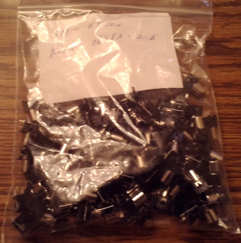 Lots of 100: Kycon KLPX-0848A-2-B RCA Phono Connectors Black